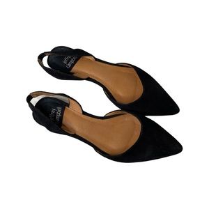 Jeffrey Campbell Black Suede Slingback Kitten Heels
